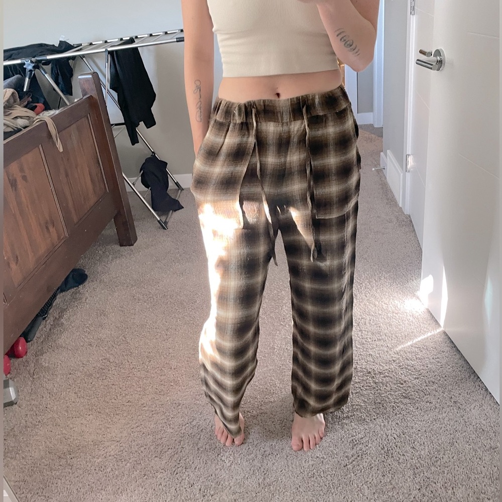 Zara checkered comfy pants
